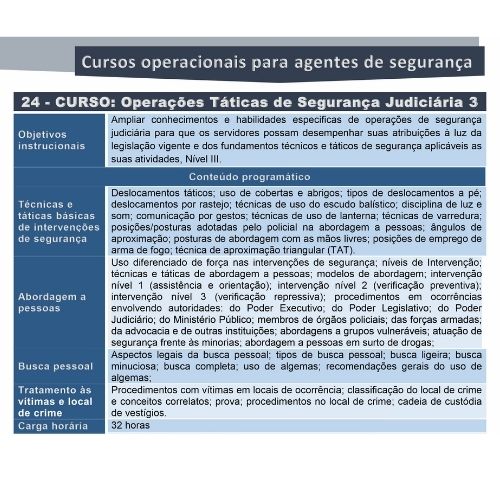 Operações Táticas de Segurança Judiciária Nível 3 - Imagem 2