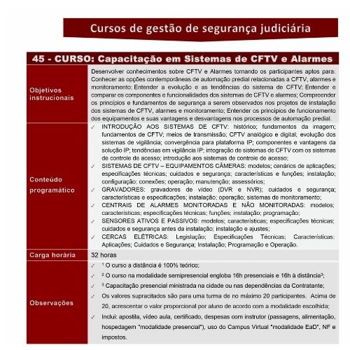 Capacitação em Sistemas de CFTV e Alarmes - Imagem 2